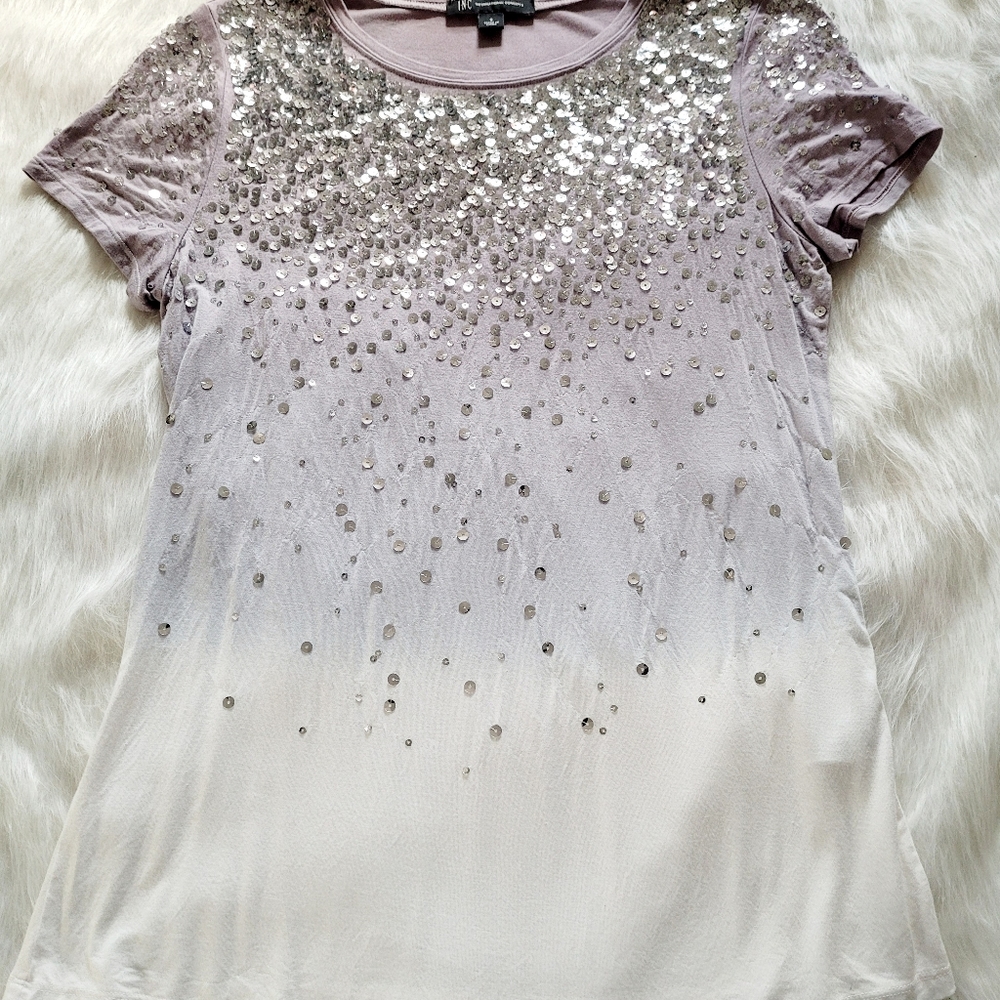 INC Lavendar Ombre T-SHIRT Small - Picture 2 of 9